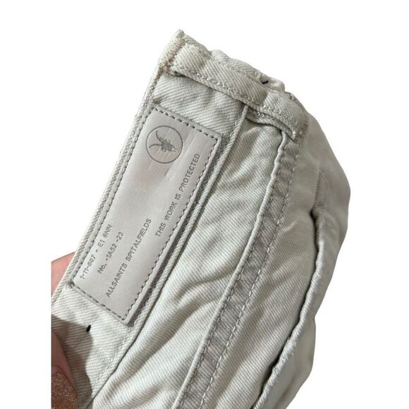 Allsaints Spitalfields Five-Pocket Design Flat Front Denim Jeans White Size 28 - Picture 10 of 14